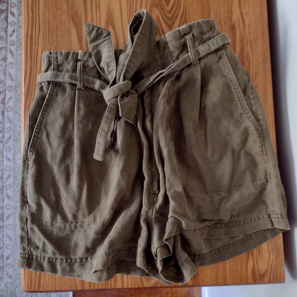 Green Paper bag Waist Shorts from Urban Outfitters (BDG) - M